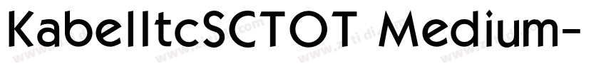KabelItcSCTOT Medium字体转换